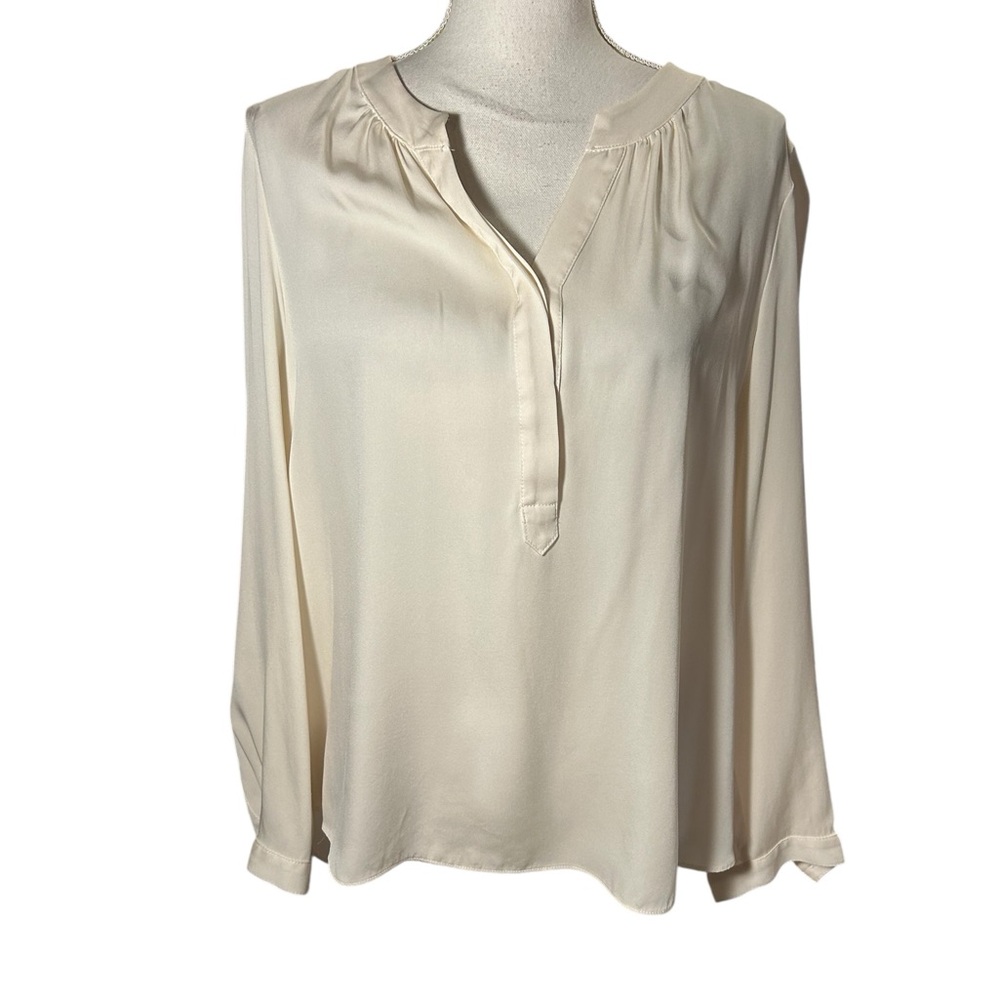 Milly Cream Long Sleeve Women's Blouse - Picture 9 of 9